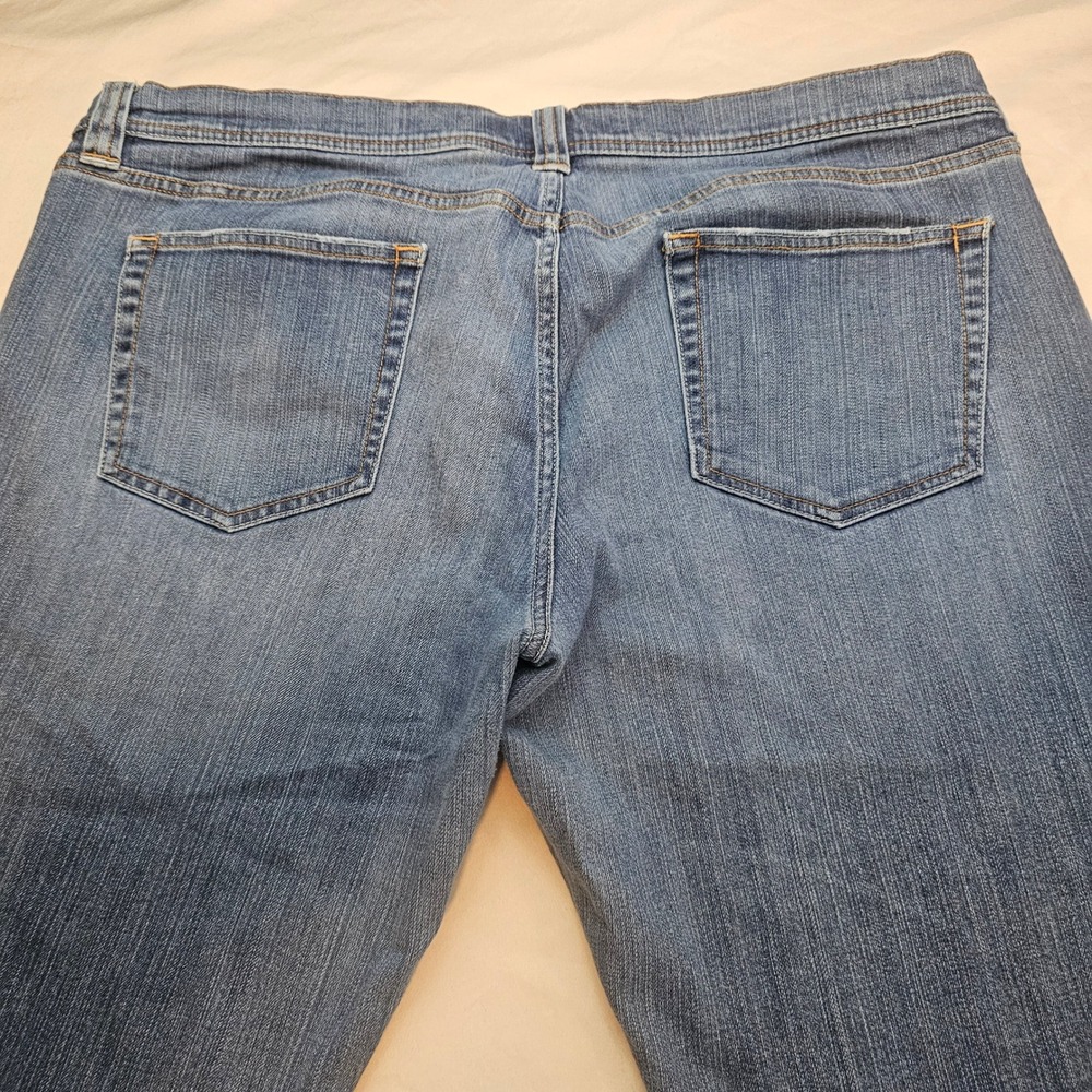 Old Navy Meas 42" Waist No Size Tag Low Waist Cuffed Capri Jeans 1419 - Picture 4 of 6